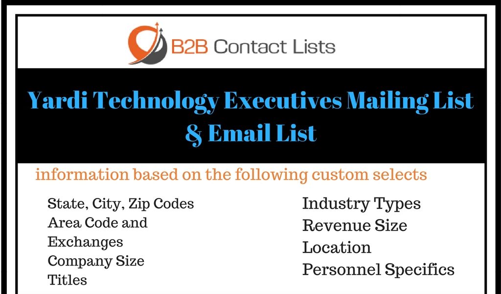 Yardi Technology Executives Mailing List